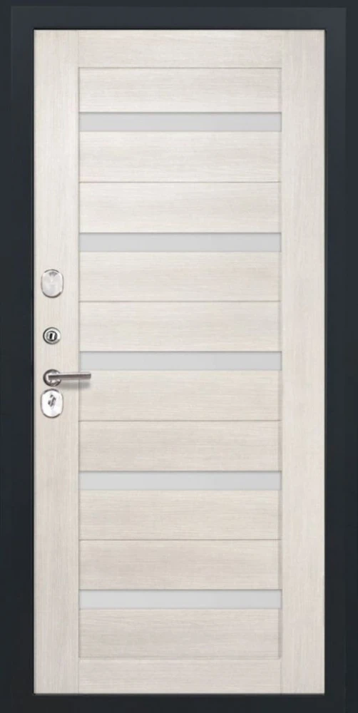 Входная дверь ДвериПРО Модель L-46 СБ-1 (ст. белое, 16мм, беленый дуб) DPRO204799 внутренняя сторона